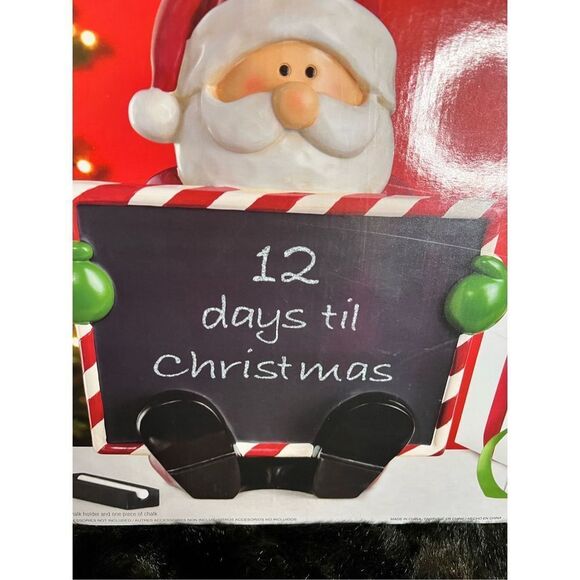 Costco Christmas Chalkboard Display Santa Table Decoration Menu - Picture 2 of 5